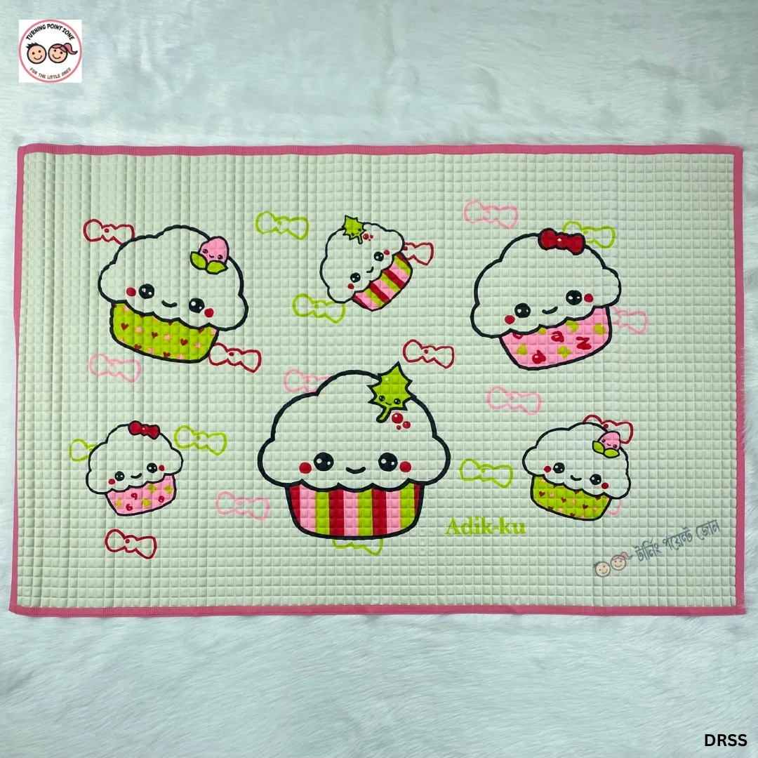 Baby Rubber Mat – Cute Cupcake Design