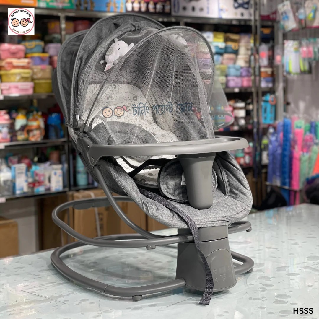 Mastela 4 in 1 Multifunctional Electric Baby Swing Bassinet with Dining Tray 18Kg - Black