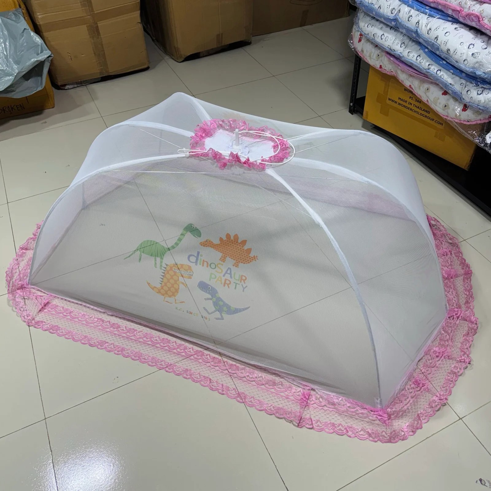 Eagle Printed Mosquito Net Pink - LL
