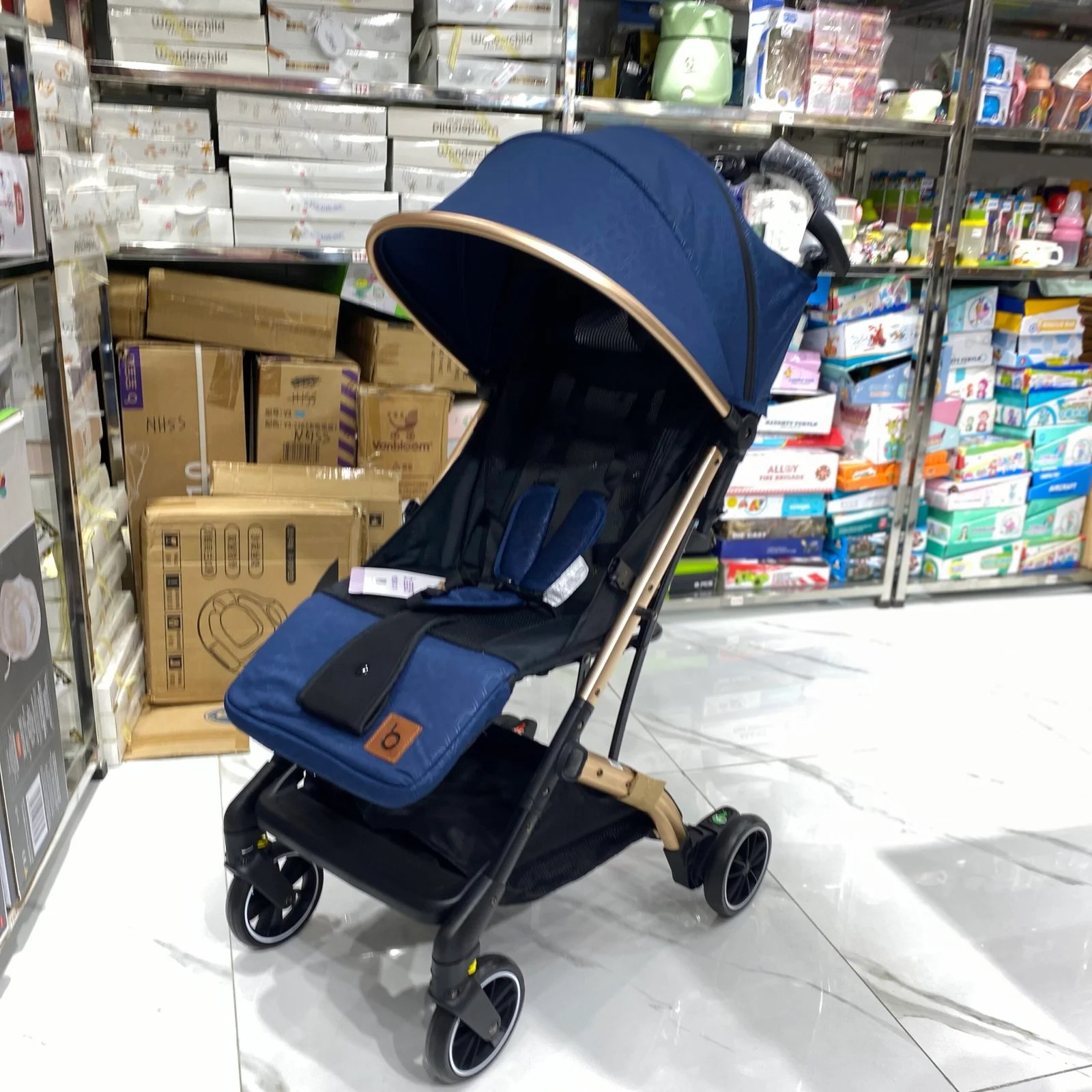 Baobaohao QZ1 Pro Luggage Stroller - Navy Blue