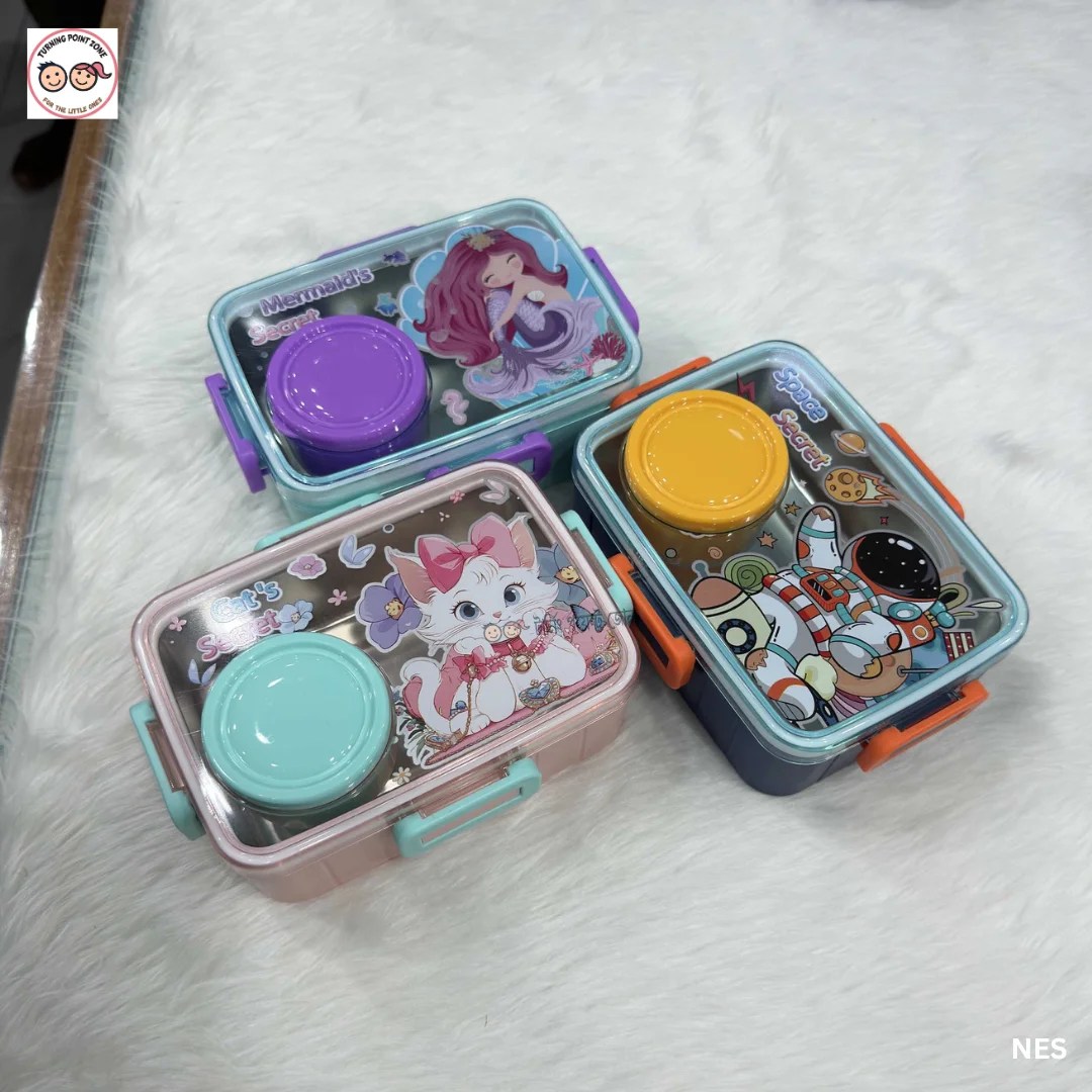 Single Grid Spill Free Leakproof Stainless Steel Lunch Box - 600ml