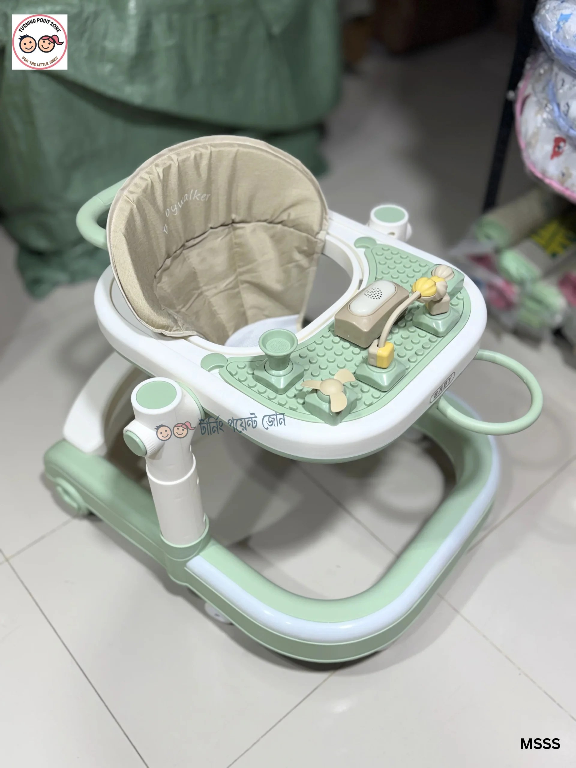 Multi-functional Musical Baby Walker Removal Toys - mint green