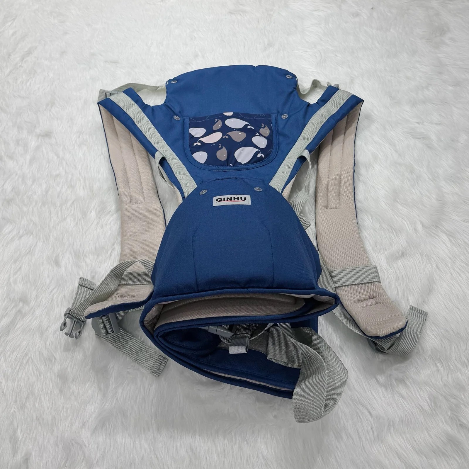 QINHU Premium Baby Carrier - Navy Blue