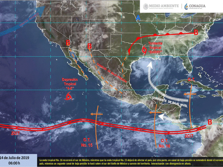 El clima para hoy domingo 14 de julio.