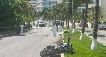 Trágica muerte de un motociclista en una avenida de la Sm 4 de Cancún