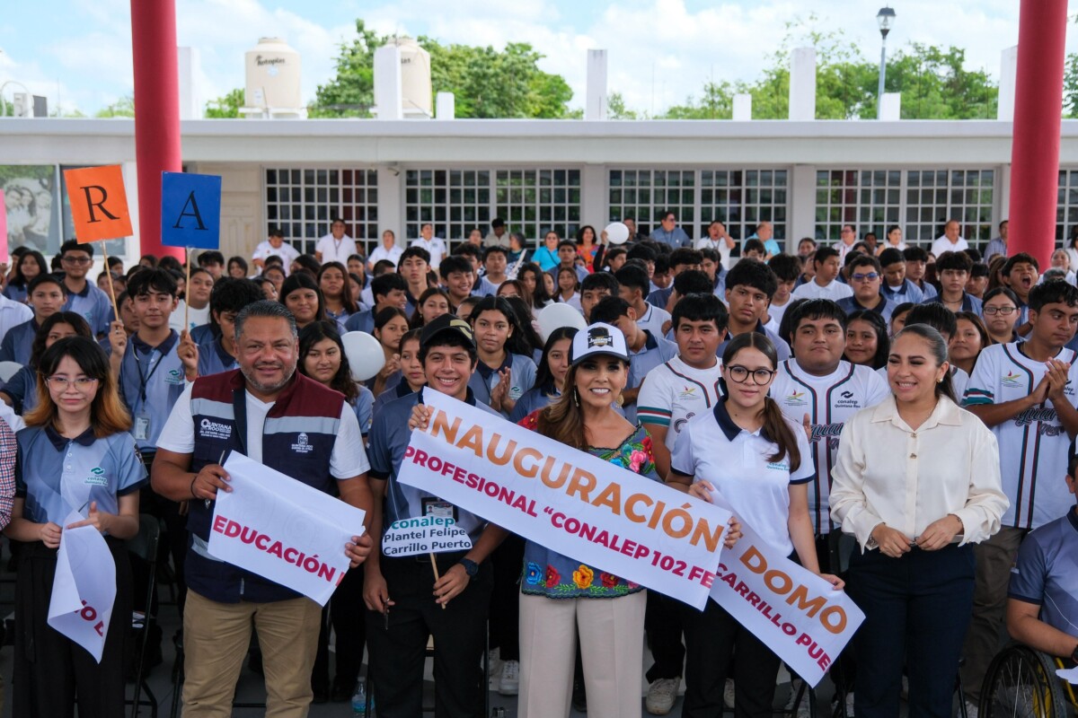 Entrega Mara Lezama un nuevo domo, en el Conalep 102 ‘Felipe Carrillo Puerto’, para el bienestar de más de 550 estudiantes
