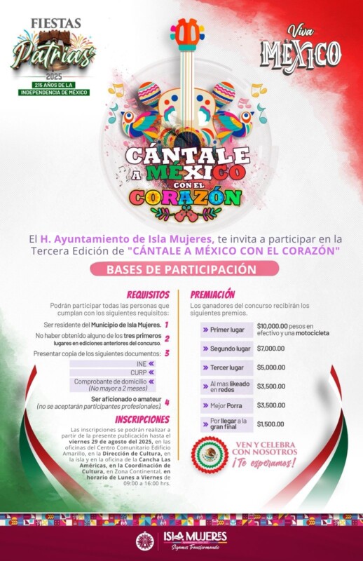 Las inscripciones estarán abiertas a partir de la publicación de la convocatoria y hasta el próximo viernes 29 de agosto. Hay atractivos premios.