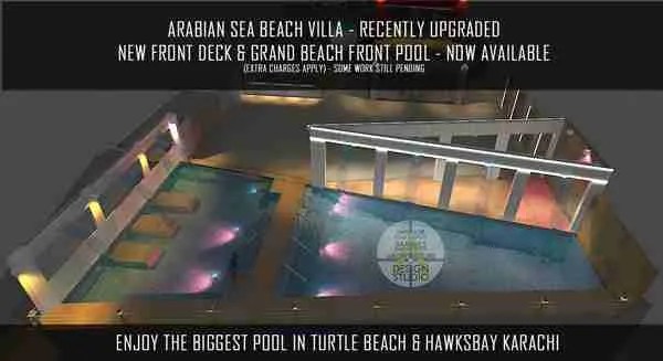 Arabian Sea Beach Villa | Upgraded with Large Pool & Extended Deck