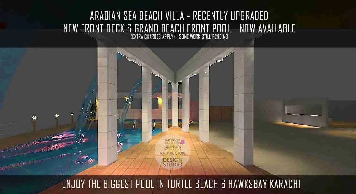 Arabian Sea Beach Villa | Upgraded with Large Pool & Extended Deck