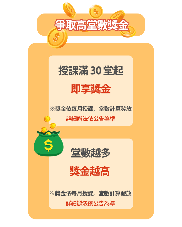 爭取高堂數獎金