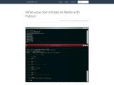Write Your Own Miniature Redis With Python Online Playground