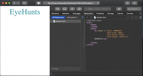 Inline CSS example source code and example 