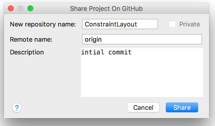 How to add an Android Studio project to GitHub on MAC and Windows