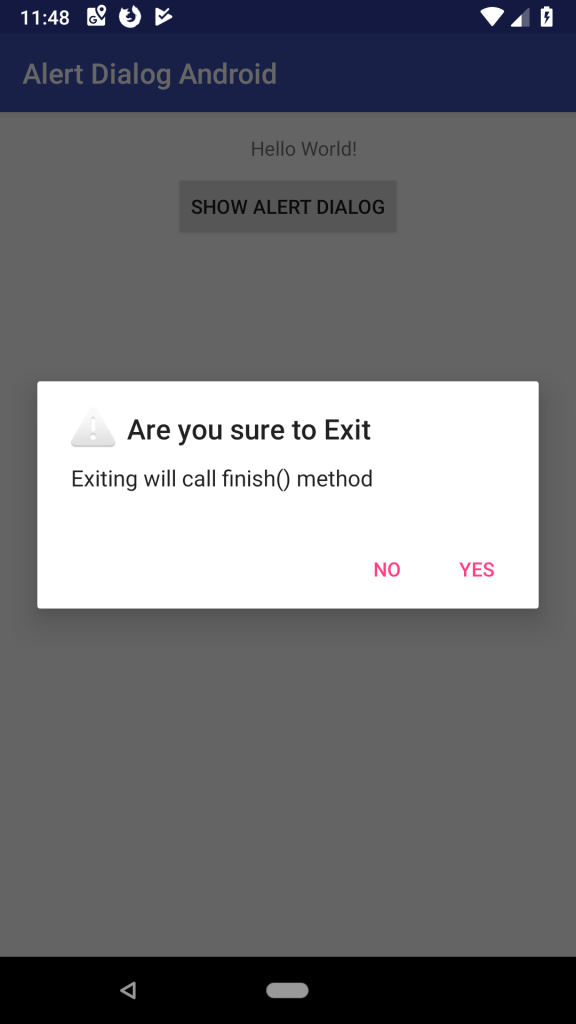 Alert Dialog Android and Example in Kotlin Language - Eyehunt