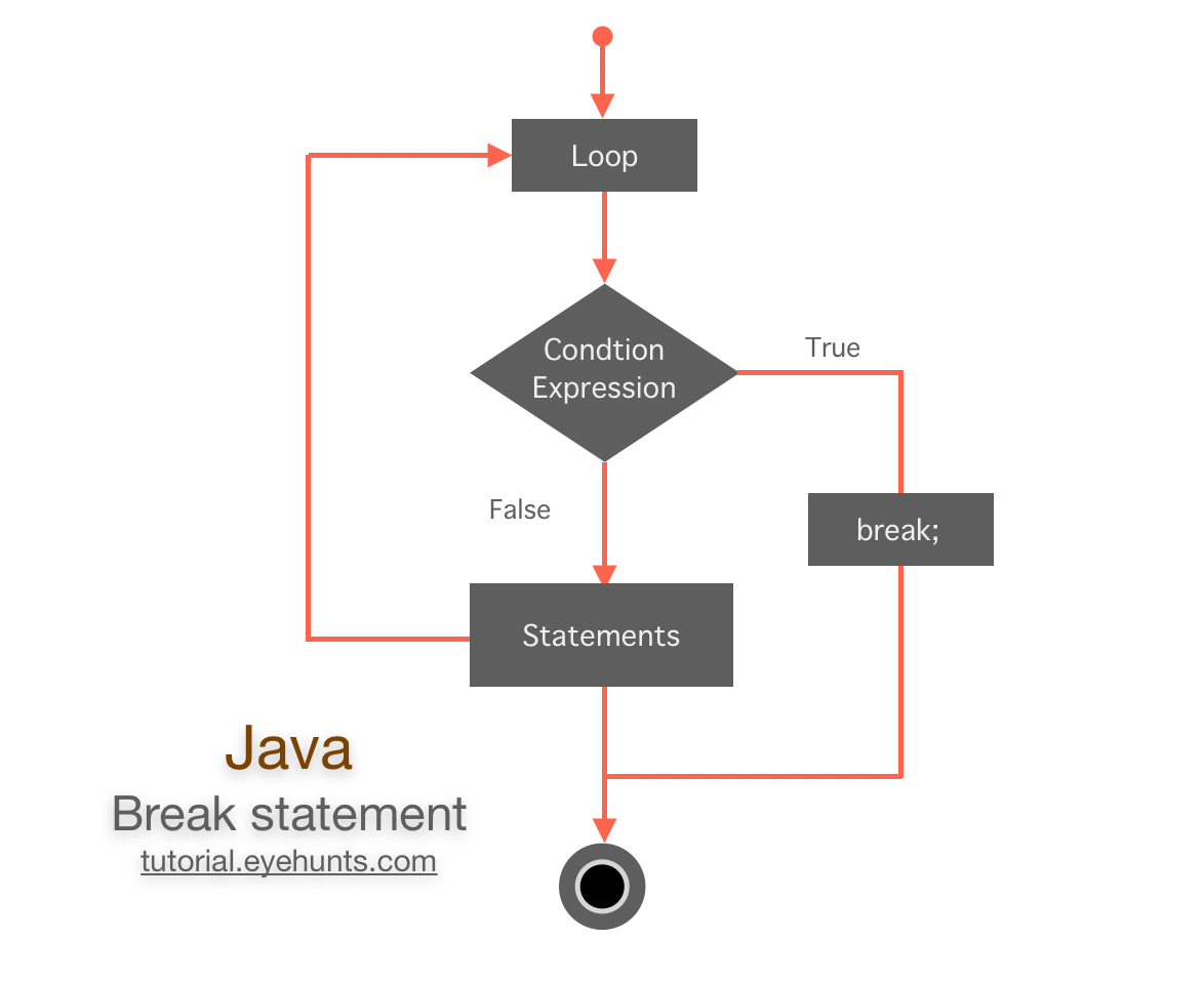 Java break Statement | Label | Java break for loop example - EyeHunts