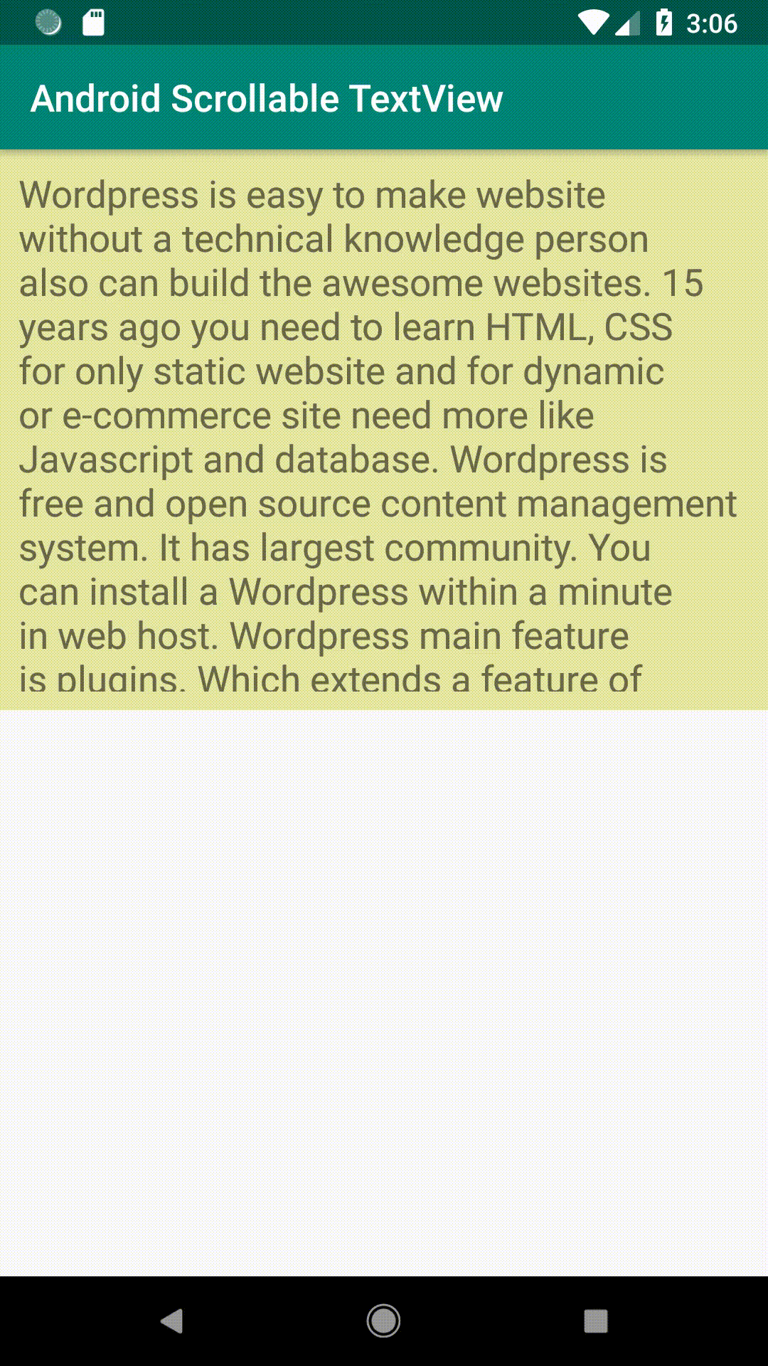 How to Android Scrollable TextView | Vertical - XML & Programmatically