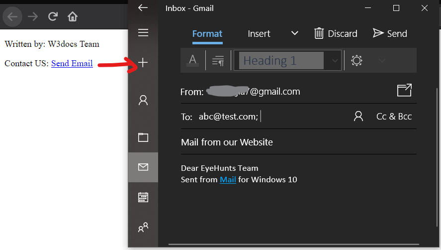 How to Create Mailto HTML Links Simple Example code EyeHunts