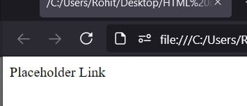 Link placeholder in HTML 5