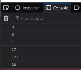 JavaScript code to find a power of a number
