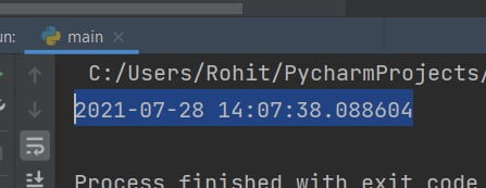 Python print DateTime now