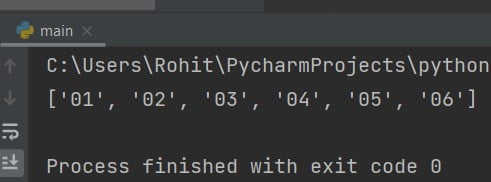 Python range to the list of strings | Example code - EyeHunts