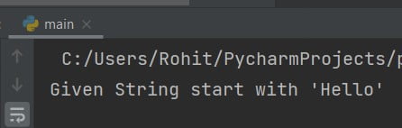 Python string starts with regex