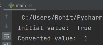Python true false to 0 1 | Convert bool example - Code