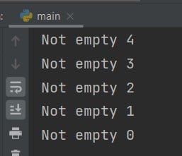 Python while list is not empty | Example code - EyeHunts