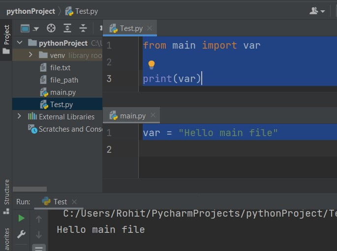 Python import variable from another file | Examples