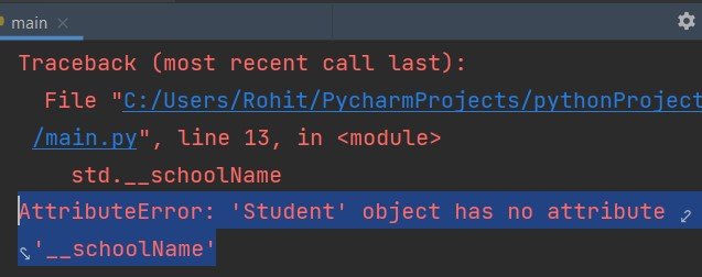 Private members in Python | Example code