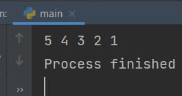 Python for loop Backward | Example code