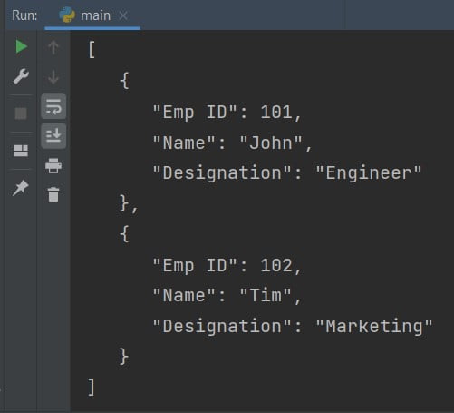 Python pretty print JSON | Example code