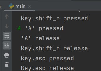 Python keyboard press detect | Example code