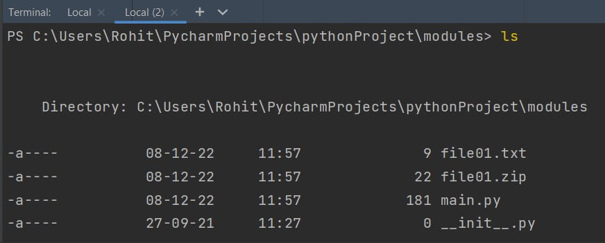Python creates a zip file