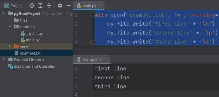 Python write to file new line
