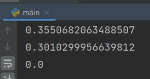 Python math log10() function