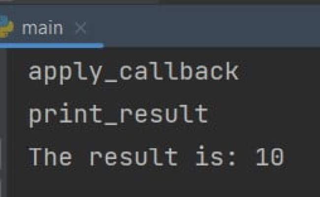 Python Callback Function