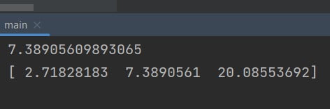 Python exponential numpy