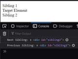 Get Sibling Element Javascript