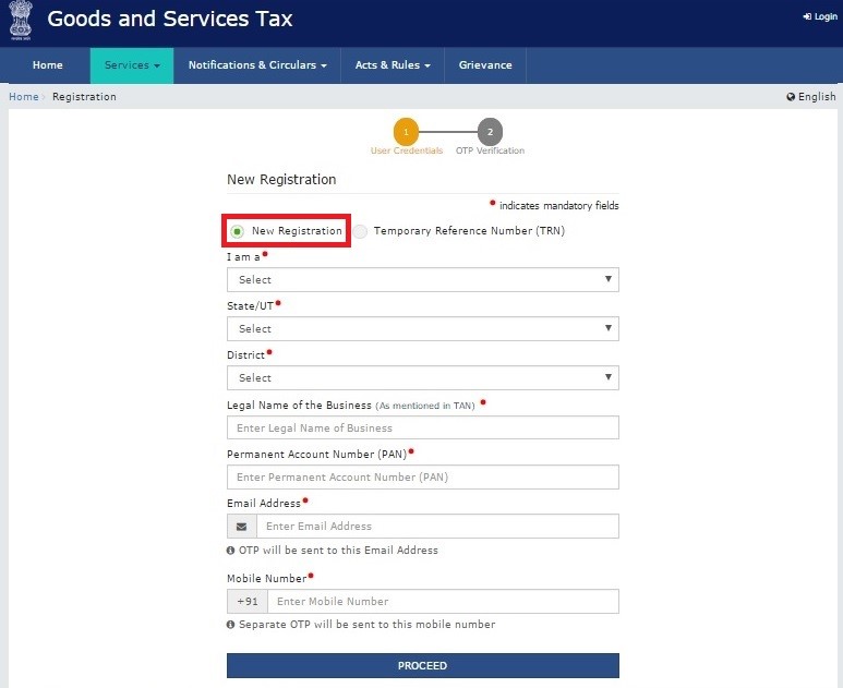 Step by Step Guide for Registration as a Tax Deductor on the GST Portal TDS2