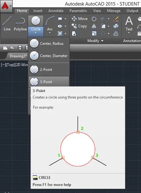 Circles Autocad Student - Premium Gradient Design Gallery - Desktop