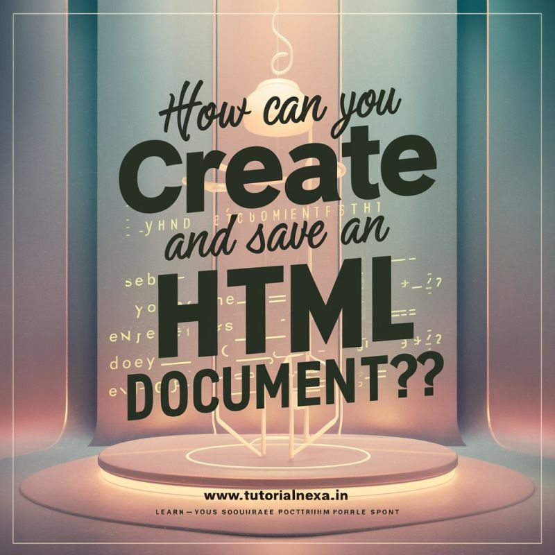 How To Create And Save Html Document - Elegant Dark Illustration - High Resolution