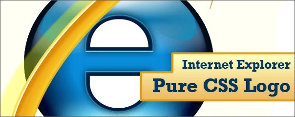 Internet-Explorer-Pure-CSS-Logo Draw basic shapes - CSS3 tips and tricks 7