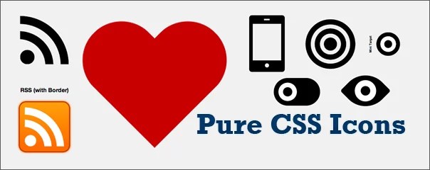Pure-Css-icons Draw basic shapes - CSS3 tips and tricks 12