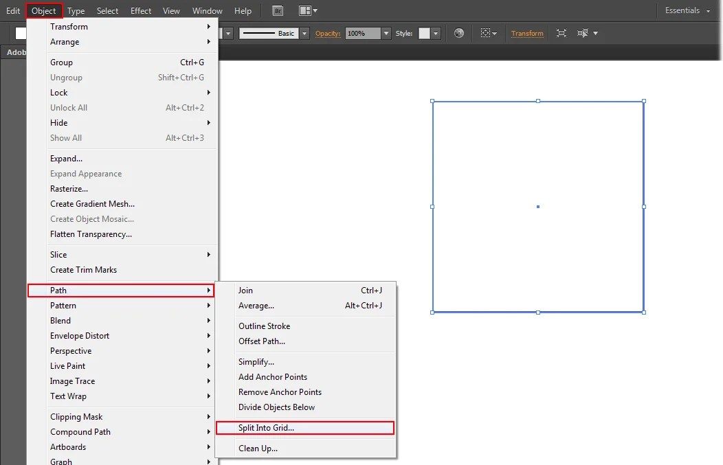 Learn How to Create Stunning Geometric Shapes in Illustrator Quickly and Easily 5 Now split the square shape into horizantal gird