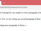 Html Paragraph Tag