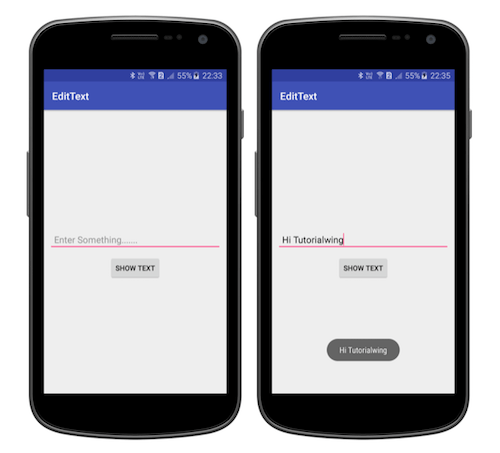 Android EditText Widget Tutorial With Example - Tutorialwing