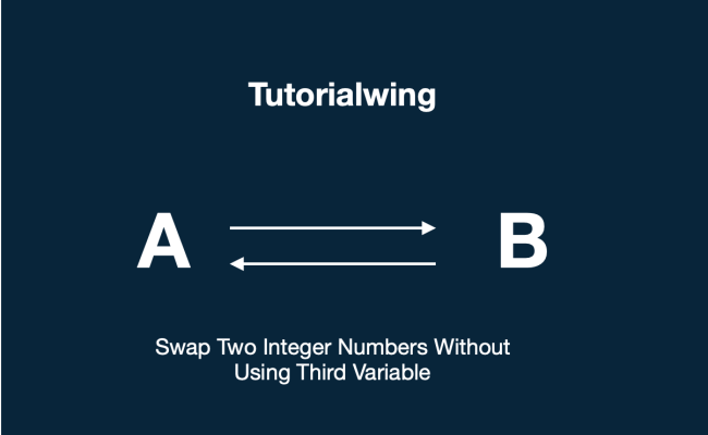 Python Program To Swap Two Integer Numbers Without Using Third Variable ...
