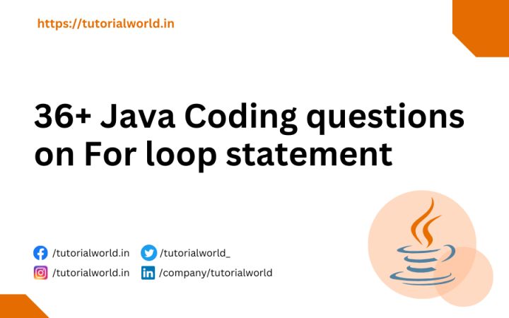 25+ Java Coding questions on String Concepts - Tutorial World