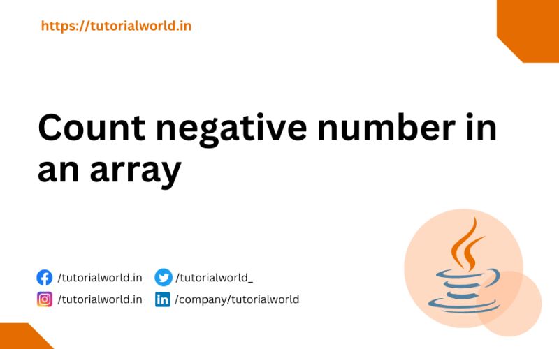 Java Program To Count Negative Number In An Array Tutorial World - Ultra HD Mountain Wallpapers for Desktop